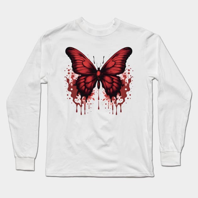 butterfly and blood Long Sleeve T-Shirt by Majkel&Majkel